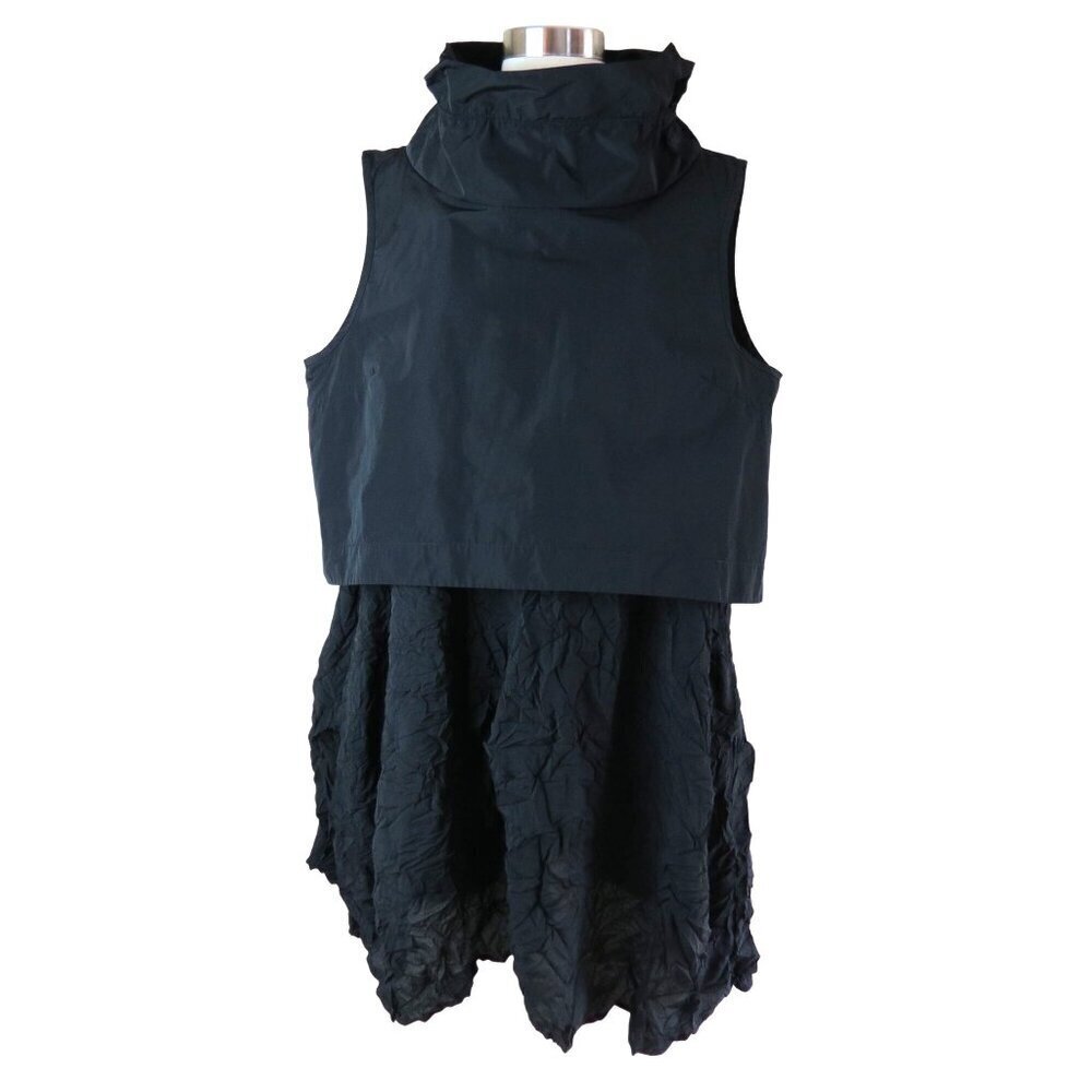 Vintage René Madison Ave Women's Black Avant-Garde 2-Piece Dress & Top Set M